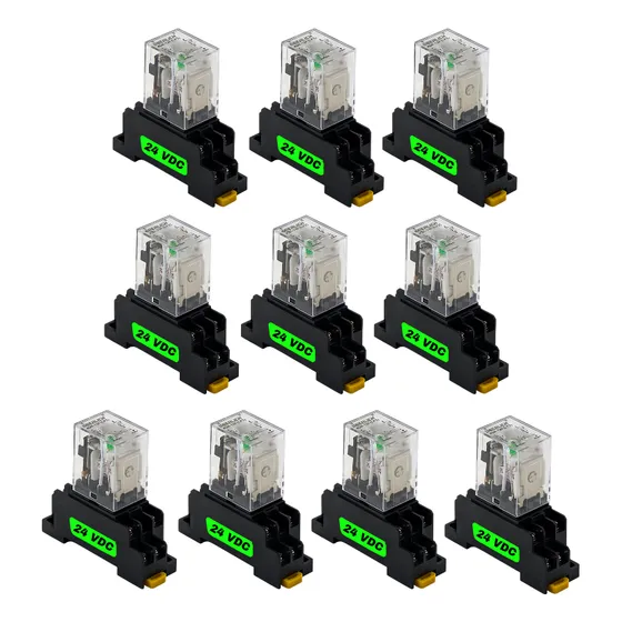 Relevador De 8 Pines Con Base 10 Pack