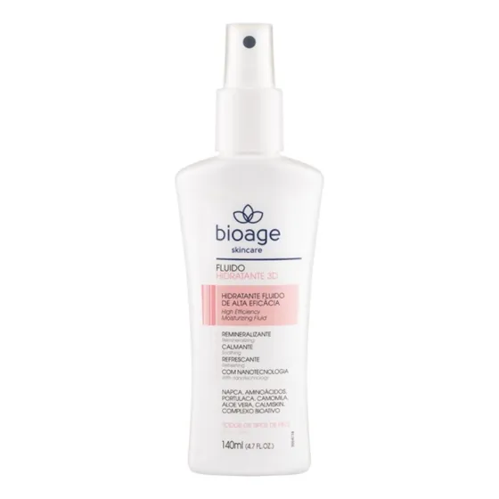 Fluido Hidratante 3d De Alta Eficácia Bioage 140ml