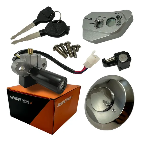 Kit Chave Ignição Contato Tampa Tanque Nxr Bros 150 09 A 14