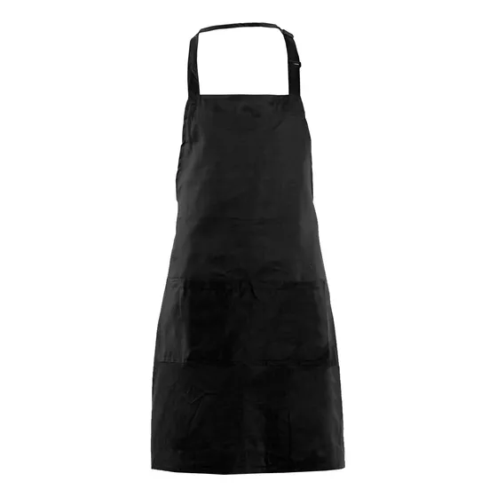 Delantal Cocinero Chef Deluxe Con Peto Negro - Mundo Trabajo