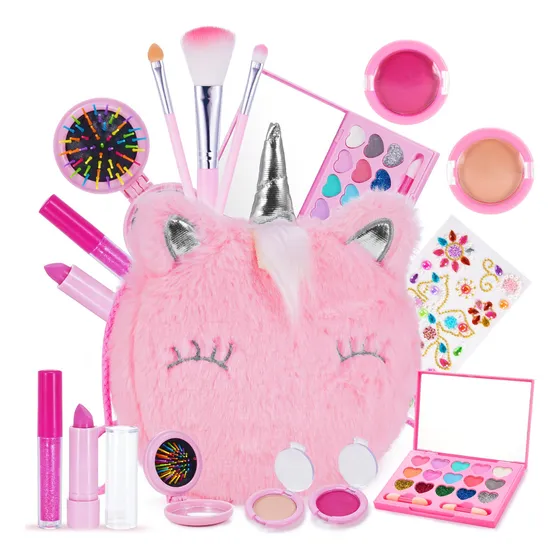 Set De Maquillaje Belleza Para Niñas, Regalo Unicornio Bolsa