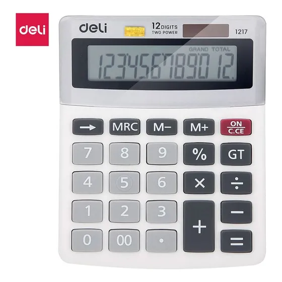 Calculadora 12 Dígitos Escritorio Blanca Ref E1217