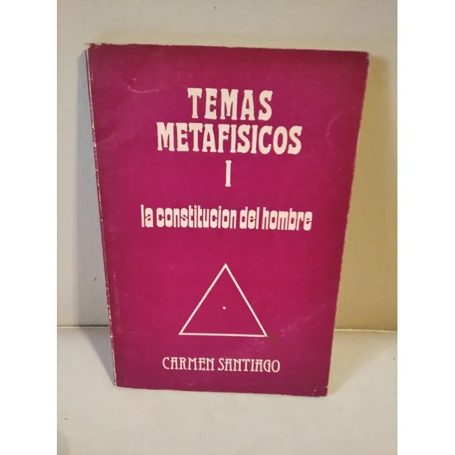 Libro Temas Metafísicos I Carmen Santiago
