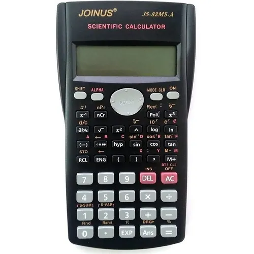 Calculadora Científica 82ms 240 Funciones 12 Dígitos Display Color Negro