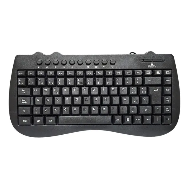 Mini Teclado Usb Ultra Estándar K115u Español Teclado Negro Idioma Español España