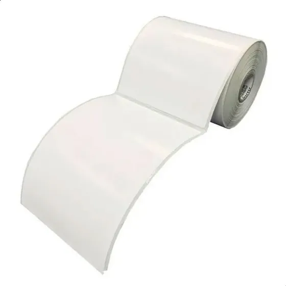 5 Rolos Etiqueta 10x15 100x150 Couche Serrilha Zebra Elgin Cor Branco