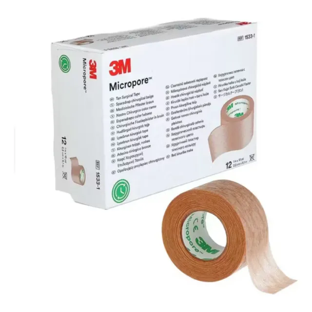 Tela De Papel Micropore 2.5 Cm 3m Color Piel - 1 Unidad