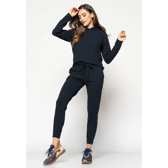 Calça  Comfy Jogger  Moletinho Preta Salvatore Fashion