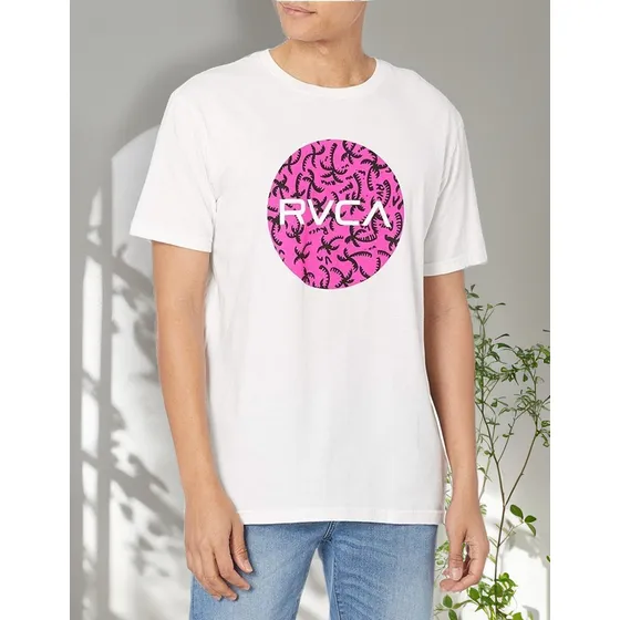 Camiseta Rvca Grafica Manga Corta Motors Ss Talla M 