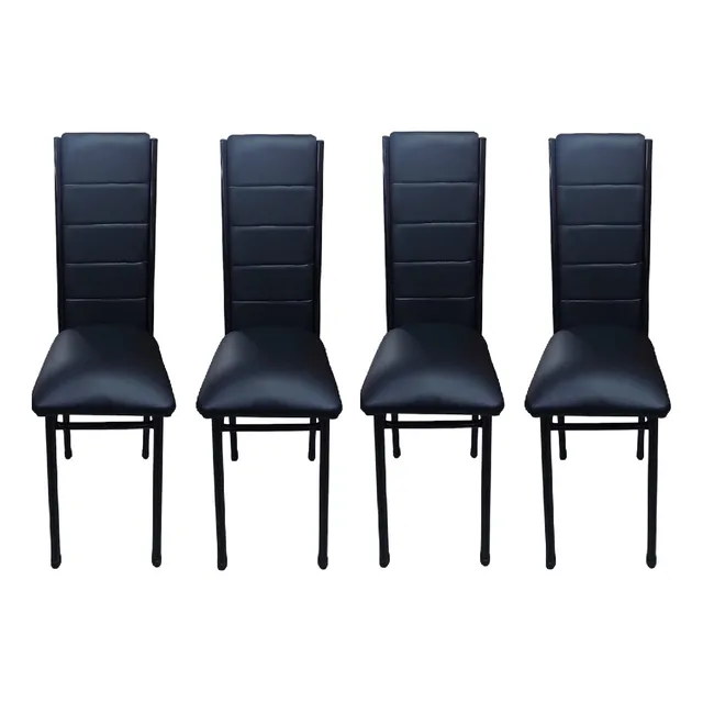 Juego X 4 Silla Caño Respaldo Tapizado Cocina Comedor Living