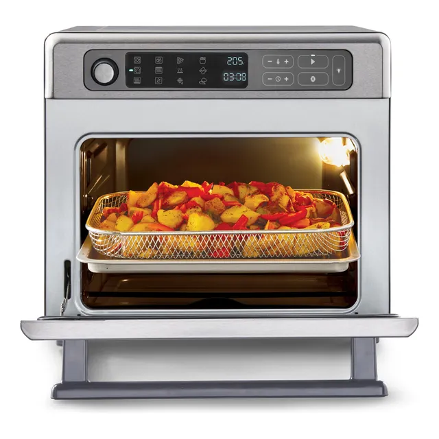 Horno Con Freidora De Aire Digital Oster® 22l Y Revestimient Color Plateado 110V