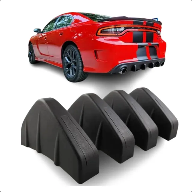 Difusor Parachoque Traseiro Tuning Esportivo Universal 4 Pçs