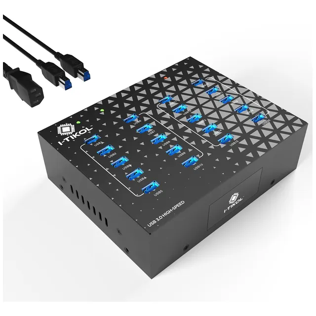 20 - Concentrador Divisor Hub Usb 3.0 Con Fuente De