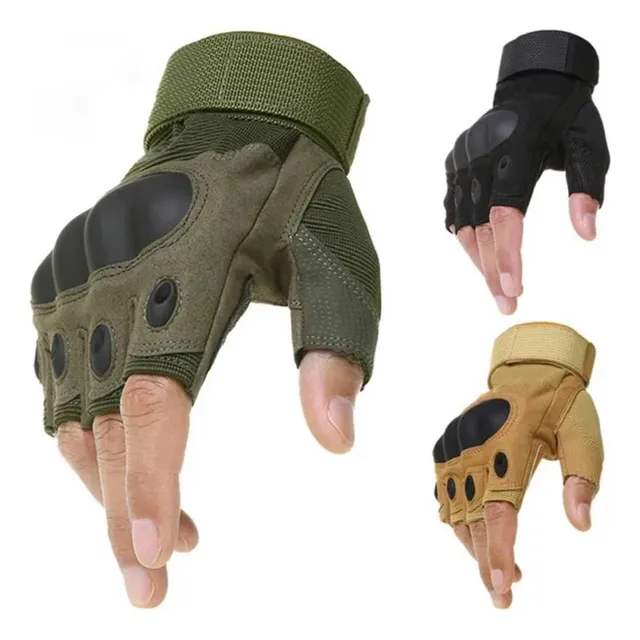 Guantes Tacticos Medio Dedos, Motorizado, Senderismo, Gym
