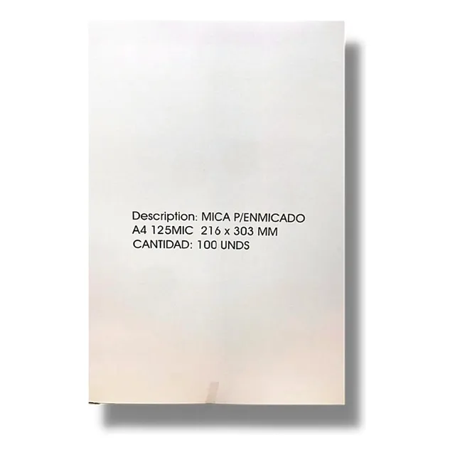 Micas Enmicar A4 125 Micrones