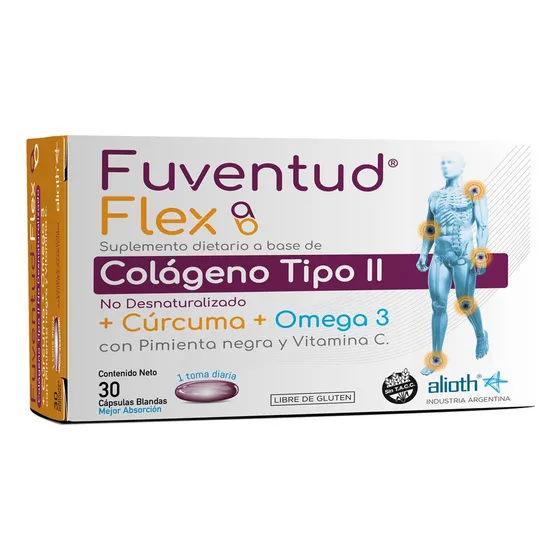 Fuventud Flex Colágeno Tipo Ii Huesos Y Articulaciones Sabor Sin Sabor