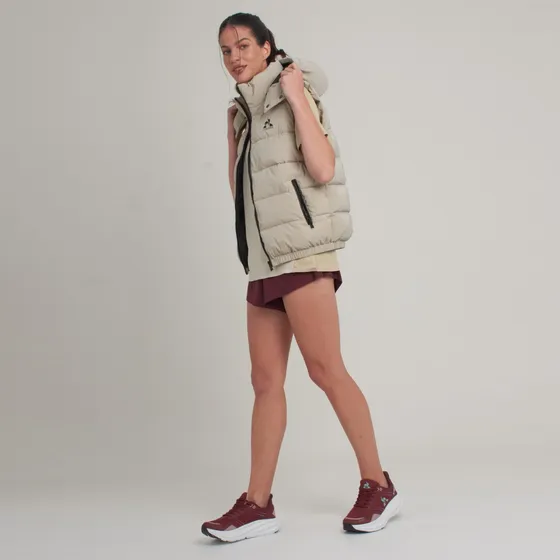 Chaleco Puffer Women Beige Le Coq Sportif