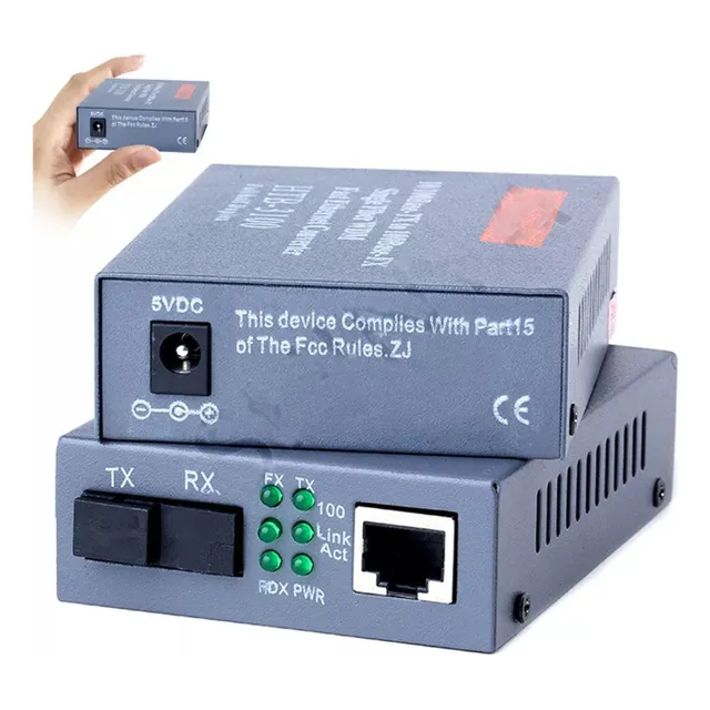 Convertidores Fibra Óptica Medios 10/100/1000 Ethernet 1 Par