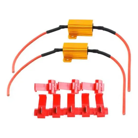 2x Resistor Adaptador Lámparas Led Cambus Incluye Conectores