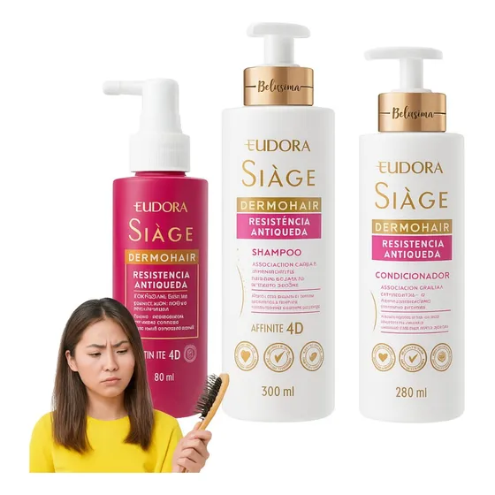 Kit Shampoo Siage Condicionador Crescimento  Dermohair