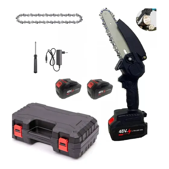 Mini Sierra Motosierra 48v Cadena Inalámbrica 2 Baterias