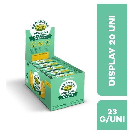 Banana Paraibuna Zero Açúcar Sem Conservantes 460g  Banana