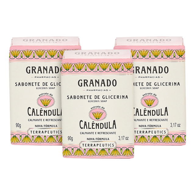 Granado Terrapeutics Calêndula - Sabonete Em Barra 3x90g Blz Granado Terrapeutics Calêndula - Sabonete Em Barra 3x90g Blz