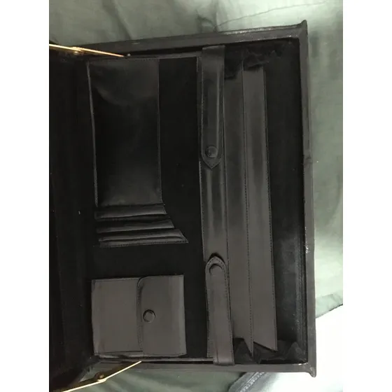 Maletín Ejecutivo Negro De Cuero , Nuevo