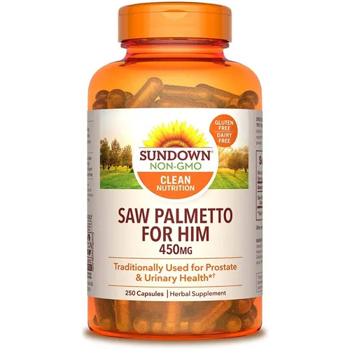  Saw Palmetto Sundown Capsules, 450 Mg, 250 Capsulas Sabor Sin Sabor