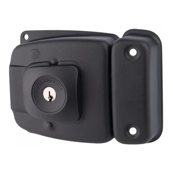 Cerradura Sobreponer Portón Corredera 2090 Scanavini Mimbral Color Negro