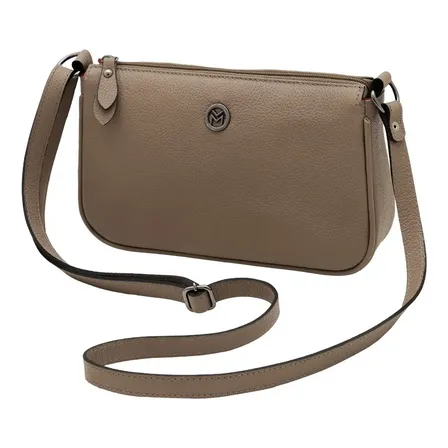 Bolsa Feminina Couro Legítimo Transversal Zíper Mariart 2030 Cor New Fendi