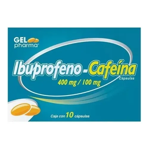 Ibuprofeno 400 Mg / Cafeína 100 Mg C/10 Caps Gelpharma