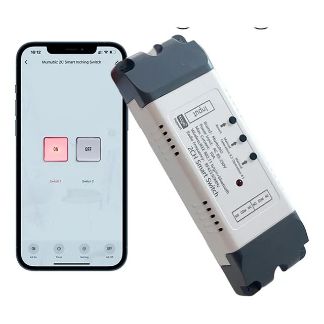 Módulo Rele Tuya Smart 2ch Wifi + Rf 433mhz Incluye Control