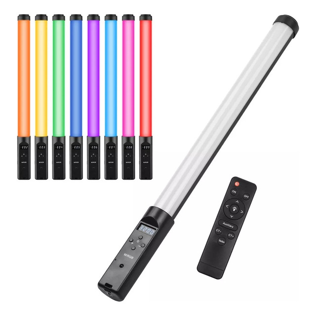Lâmpada Fotográfica Rgb Led 3200k-5500k Efeitos De Tubo Regu Cor Da Estrutura Fix Lâmpada Fotográfica Rgb Led 3200k-5500k Efeitos De Tubo Regu Cor Da Estrutura Fix