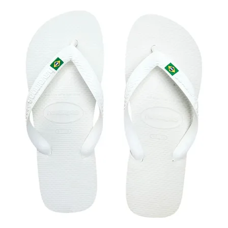 Chinelo Sem Genero Brasil Havaianas 0001 Branco Liso 41/42