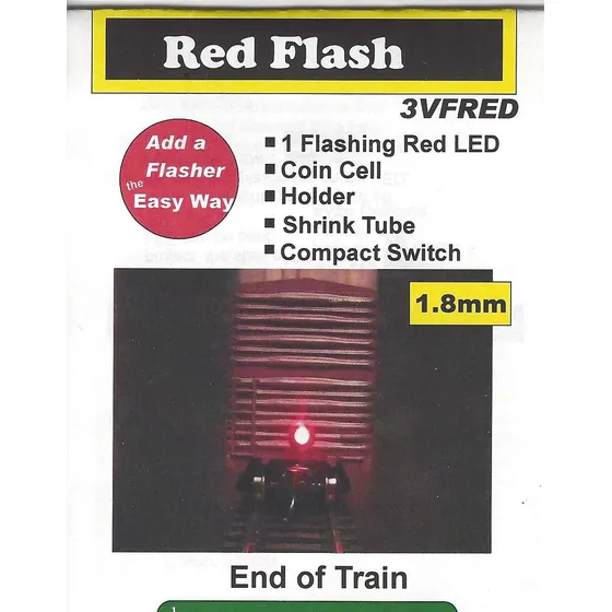 Evan Designs 3vfred Luz Led Extremo Tren Color Rojo