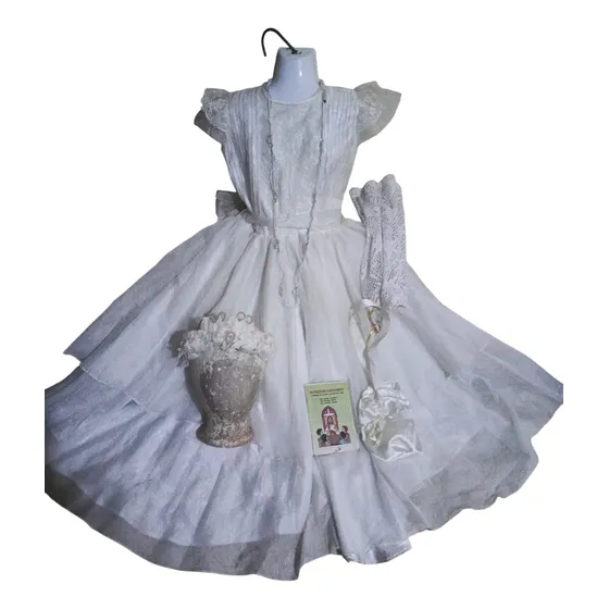 Elegante Vestido De Primera Comunión Talla 12-14