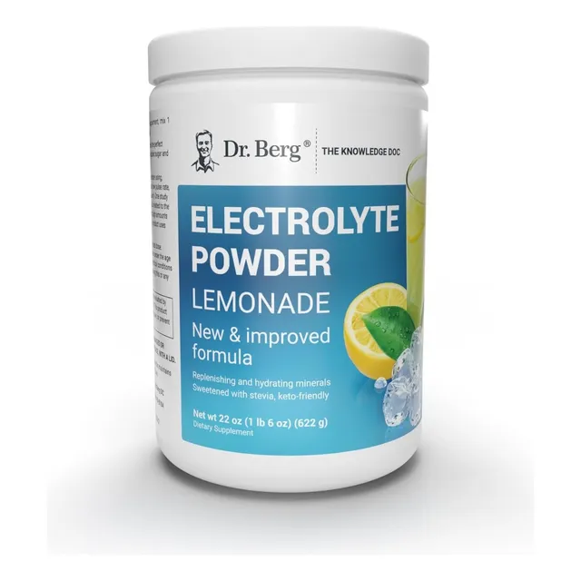 Electrolitos En Polvo Limonada Dr. Berg 622 G Limonada