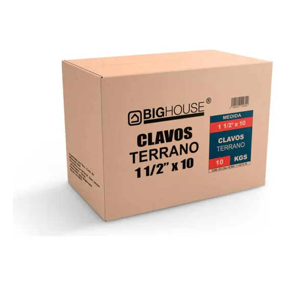 Clavos Terrano 1 1/2 X Caja 10kg Bighouse