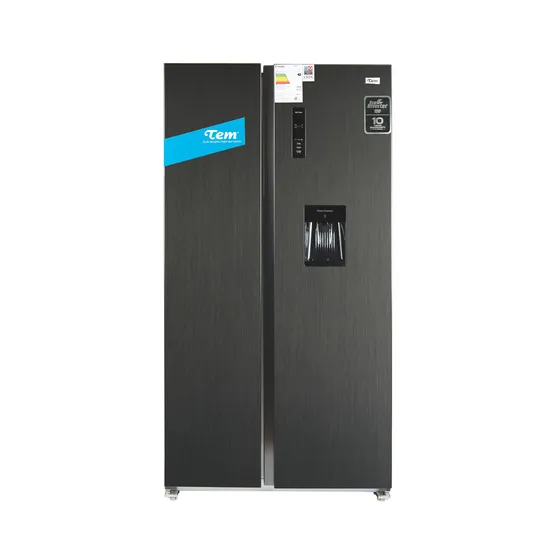 Refrigerador Heladera Side By Side Tem Si5420 Albion Color Gris Oscuro