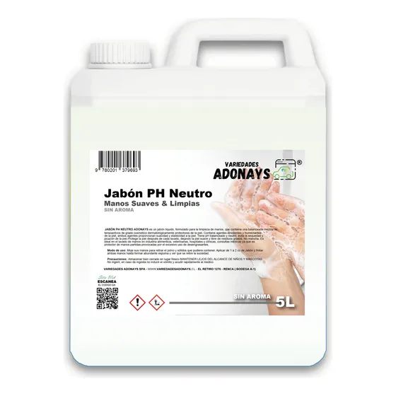 Jabon Neutro Sin Aroma 5 Litros
