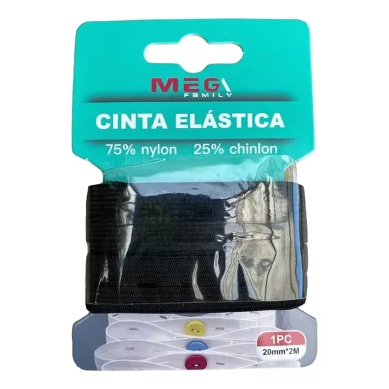 Cinta Elástica Con Ojal Para Ajustar Pantalón 20mmx2.0m