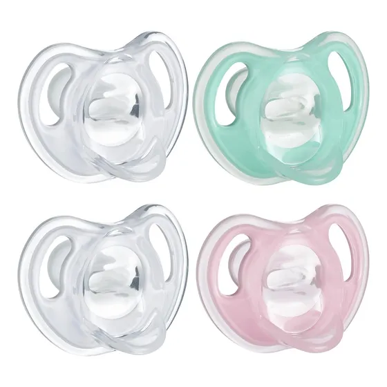 Tommee Tippee Lightweight Silicone Pacifier, 0-6m, Bpa Fr Km