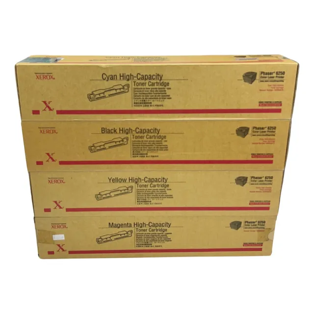 Paq 4 Pzas Toner Original Xerox Phaser 6250 Alto Rendimiento