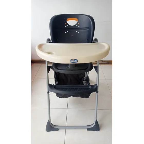 Silla De Niños Para Comer. Mesita Niños. Original. Chicco. Silla Para Comer Gris Oscuro