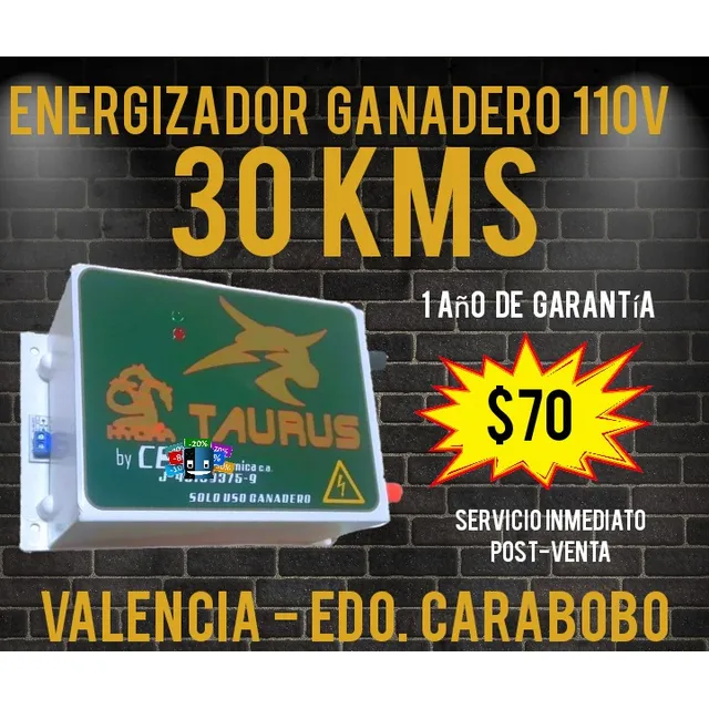 Electrificador Energizador Cerca Ganadera 30 Km