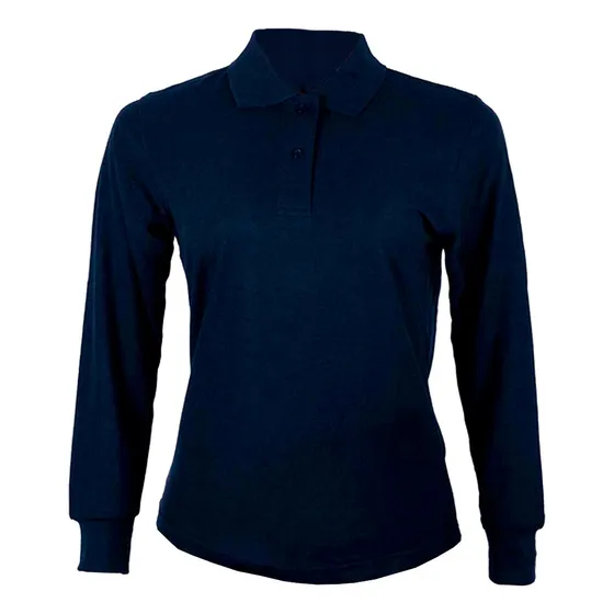 Remera Polo De Mujer Dama Manga Larga
