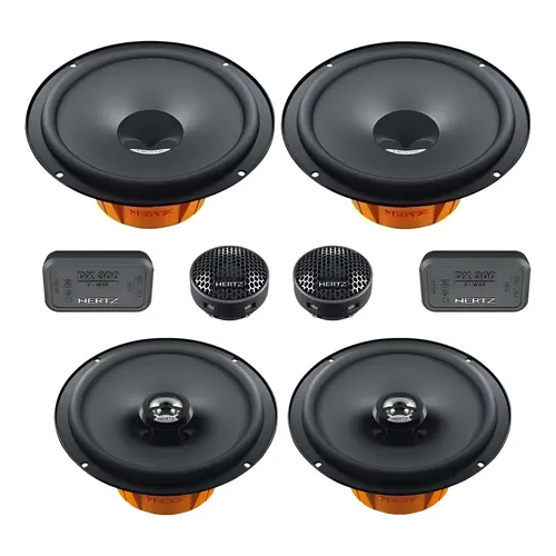 Kit Duas Vias Hertz Dsk 165.3 + Coaxial Dcx 165 + Moldura Cor