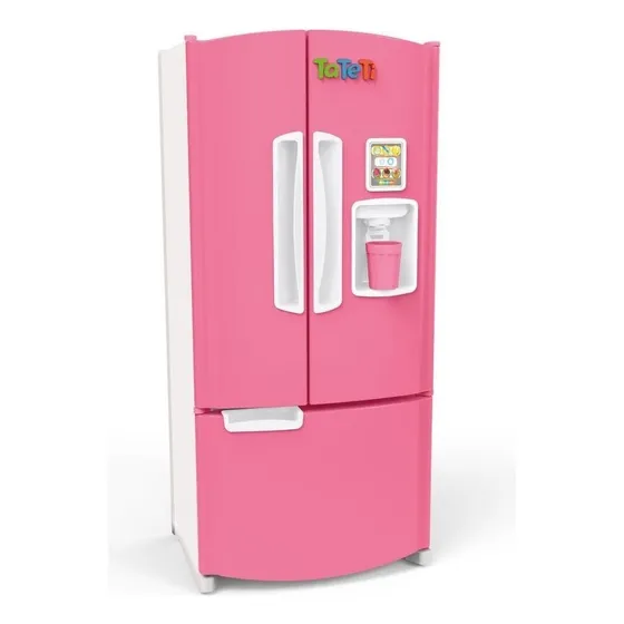 Nevera de juguete con accesorios Frost Fun Candy Tateti color rosa