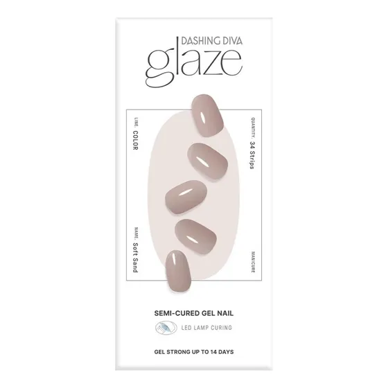 Glaze Semi-cured Gel Nail: Zmc230n Soft Sand